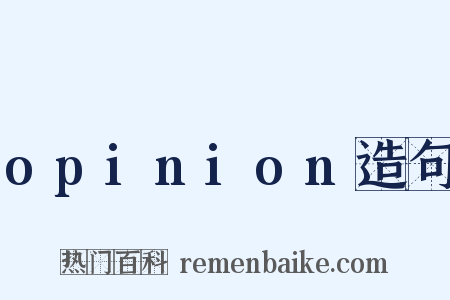 opinion造句是什么意思的图片